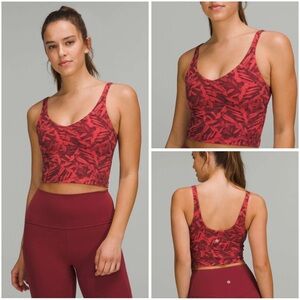 Lululemon Align Cropped Tank *Spray Leaf Fireside Red Multi*